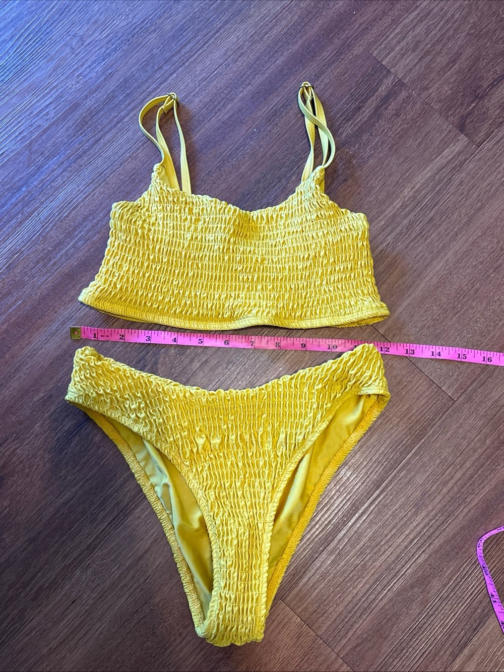 Mosmann Austrailia Woman Medium Yellow Tiny Havana
Ribbed Bikini Size L